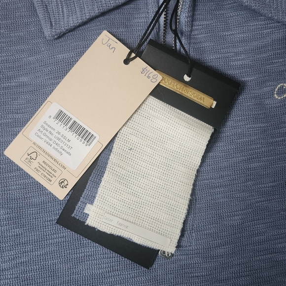 Scotch & Soda Mens 1/4 Zip Polo Shirt XL - Picture 4 of 4